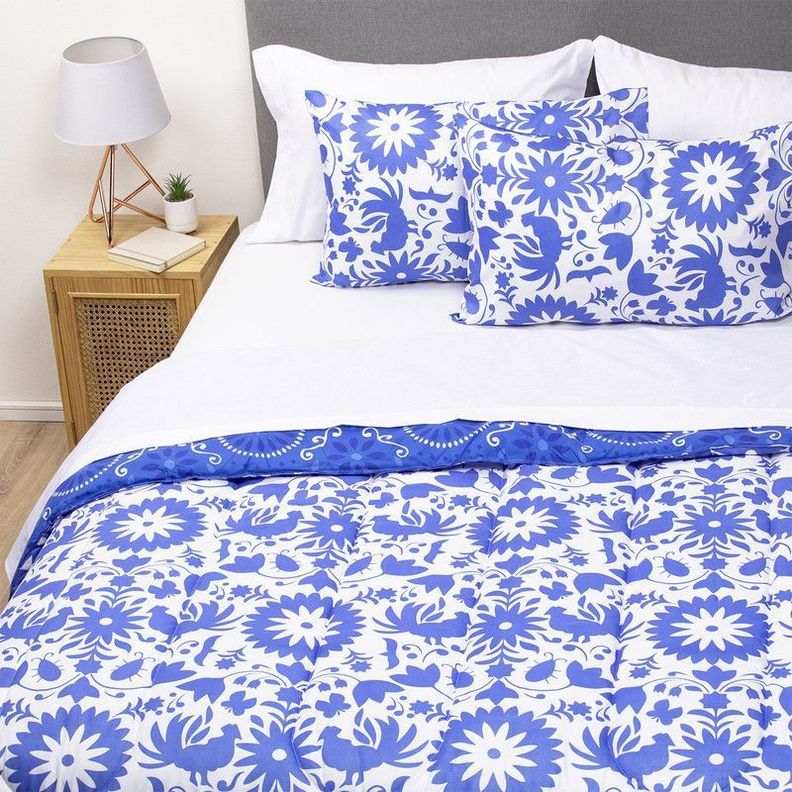 COMBO 30 PLUMON MEXICO REVERSIBLE AZUL 1.5 PLAZAS-4