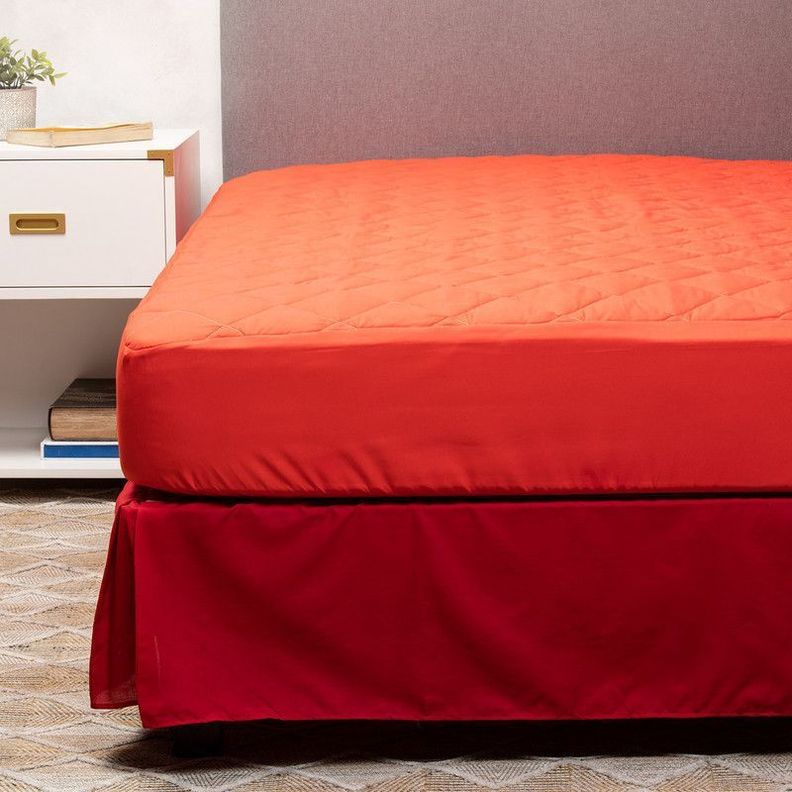 Cubrecolchon + Faldon Rojo Arthome King-0