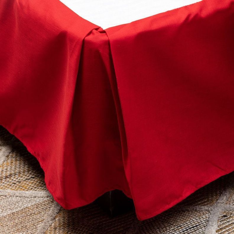 Cubrecolchon + Faldon Rojo Arthome King-5