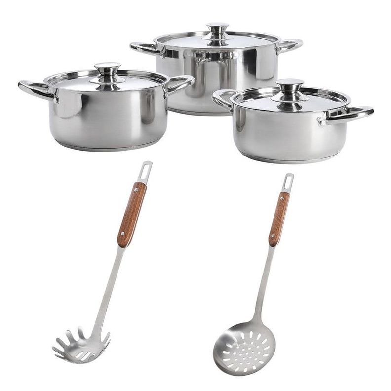 Set Bateria de Cocina 8 Piezas Acero Inoxidable COC16-0