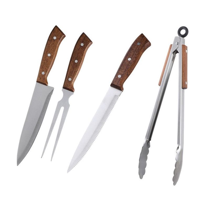 Set Parrilla 4 Piezas Acero Inoxidable Arthome PAR26-0
