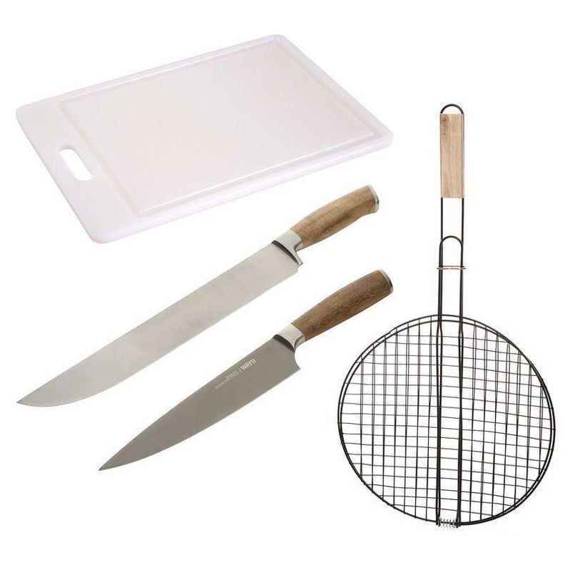 Set Parrillero 301  Wayu 4 Piezas Profesional-0