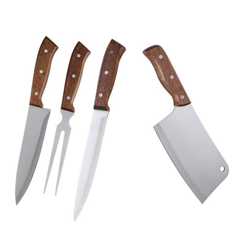 Set Parrilla 4 Piezas Acero Inoxidable Arthome PAR06-0