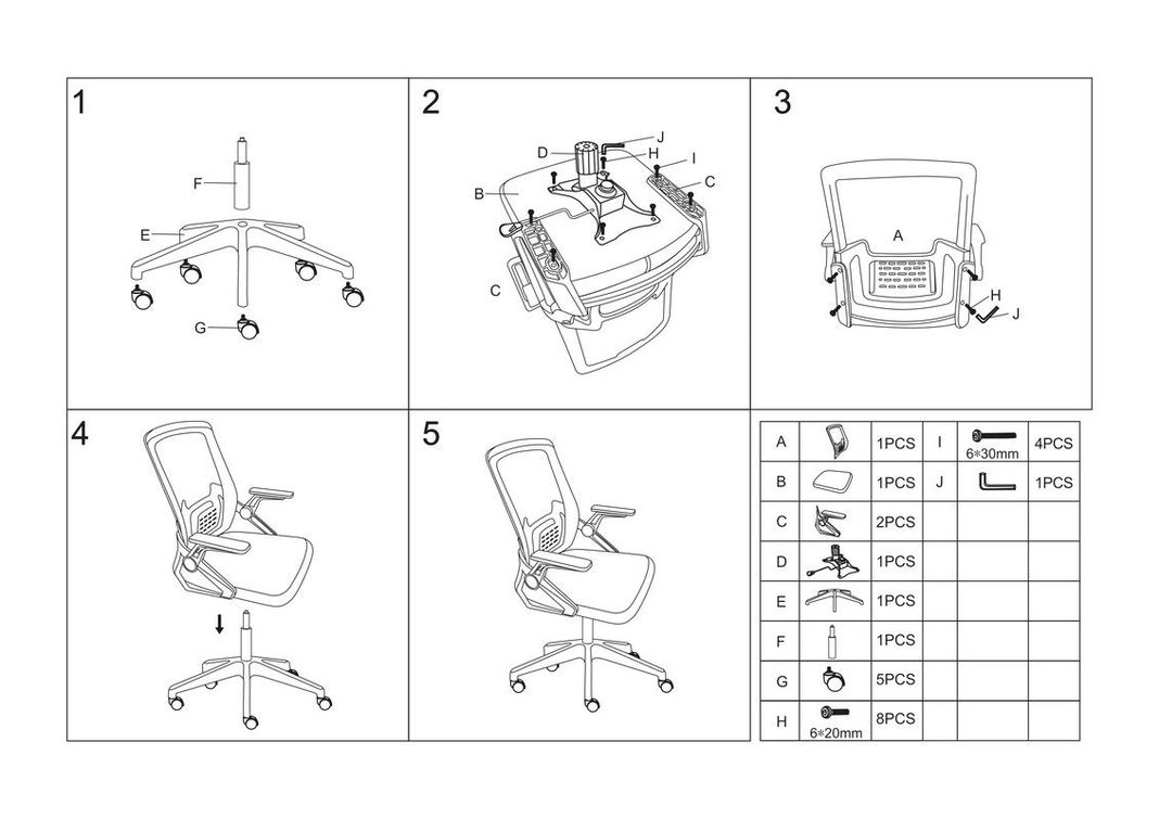 SILLA DE OFICINA EJECUTIVA MONTREAL ERGONOMICA COLOR NEGRO BM-808-6