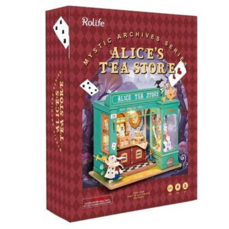 Puzzle 3d casita miniatura alice’s tea store tienda de té alicia-0