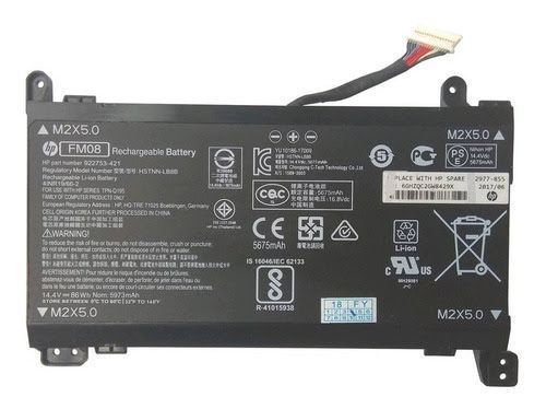 BATERIA HP OMEN 17-AN ORIGINAL 4 CELDAS NEGRO 16 CABLES-0