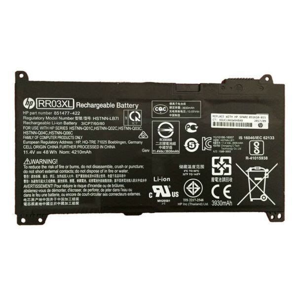 BATERIA HP PROBOOK 450 G4 ORIGINAL 3 CELDAS NEGRO (RR03XL)-0