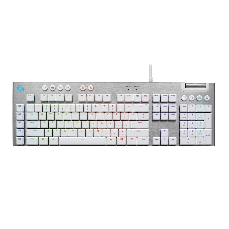 Teclado Mecánico Logitech G815 Lightsync RGB White Switch Brown (En)-0