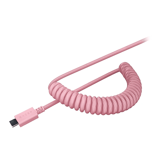 Razer PBT Keycap + Coiled Cable, Color Rosado (En)-1