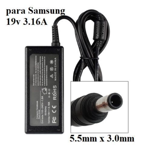 Cargador compatible para  notebook Samsung de 19V - 3.16A -0