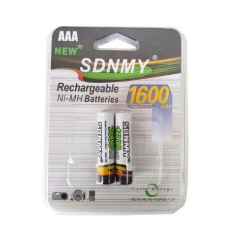 Pack 2 Pilas recargables AAA de 1600mAh-0