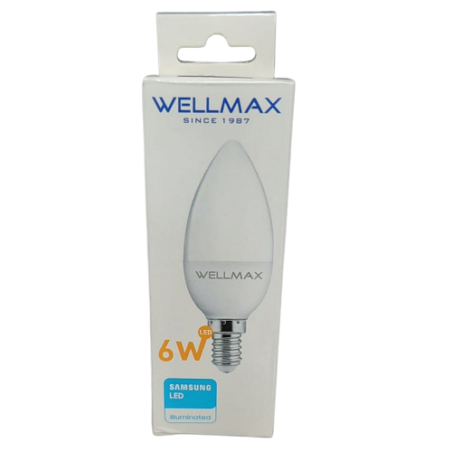 Ampolleta vela LED rosca E14 luz cálida de 6W-1