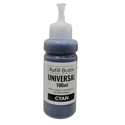 Botella de tinta universal 100Ml Cyan-0