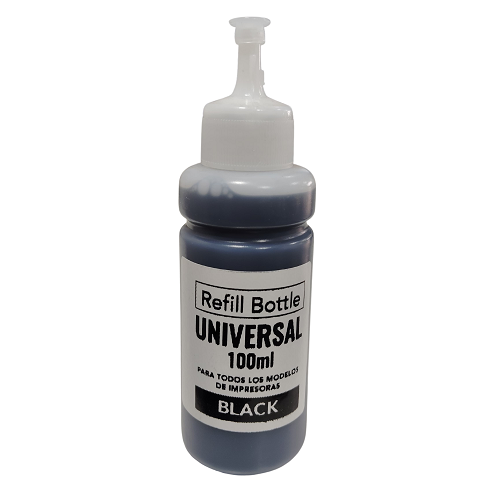 Botella de tinta universal 100 Ml Negra-0