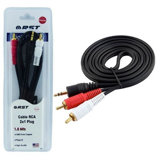 Cable  RCA 2 a 1 Jack Macho 3.5 mm-0