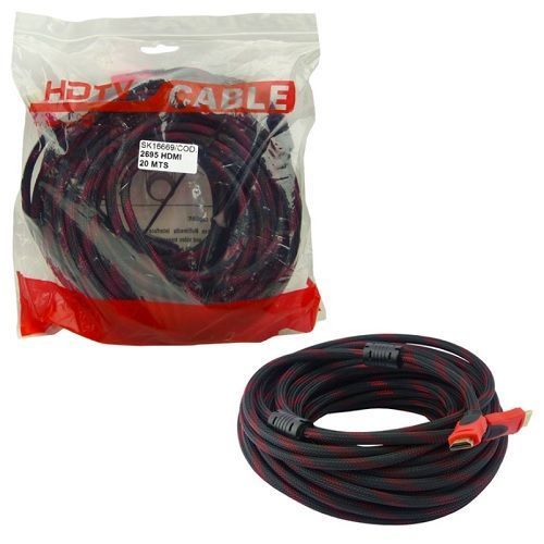 Cable HDMI, mallado con filtro de 20 mts.-0
