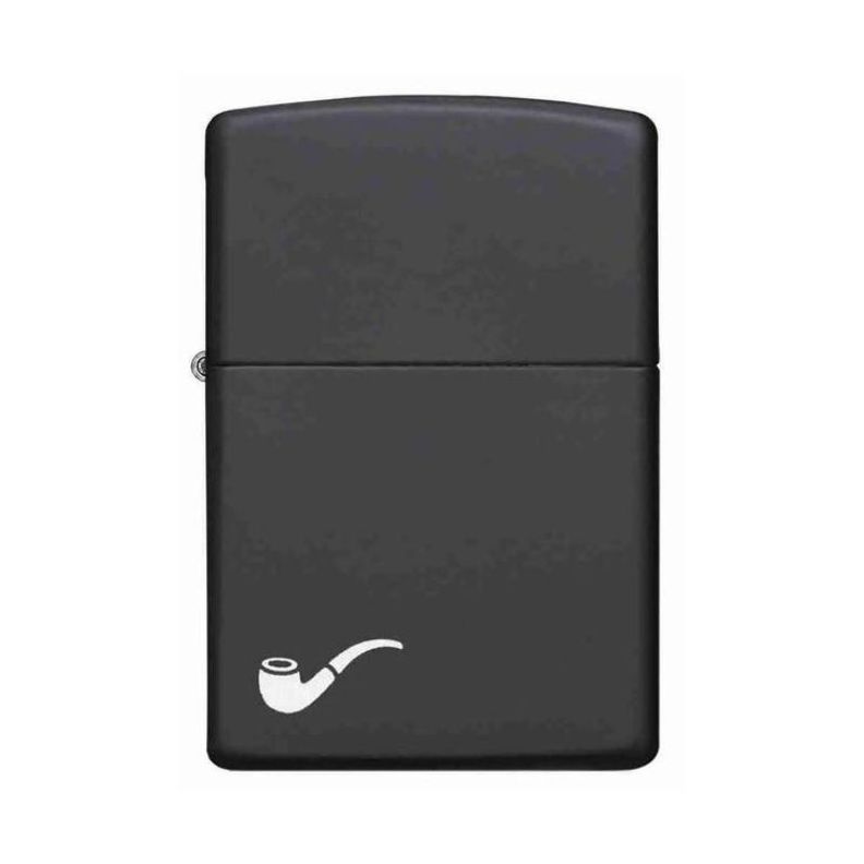 Zippo Black Matte Pipe Design Zp218pl Sin Bencina Negro