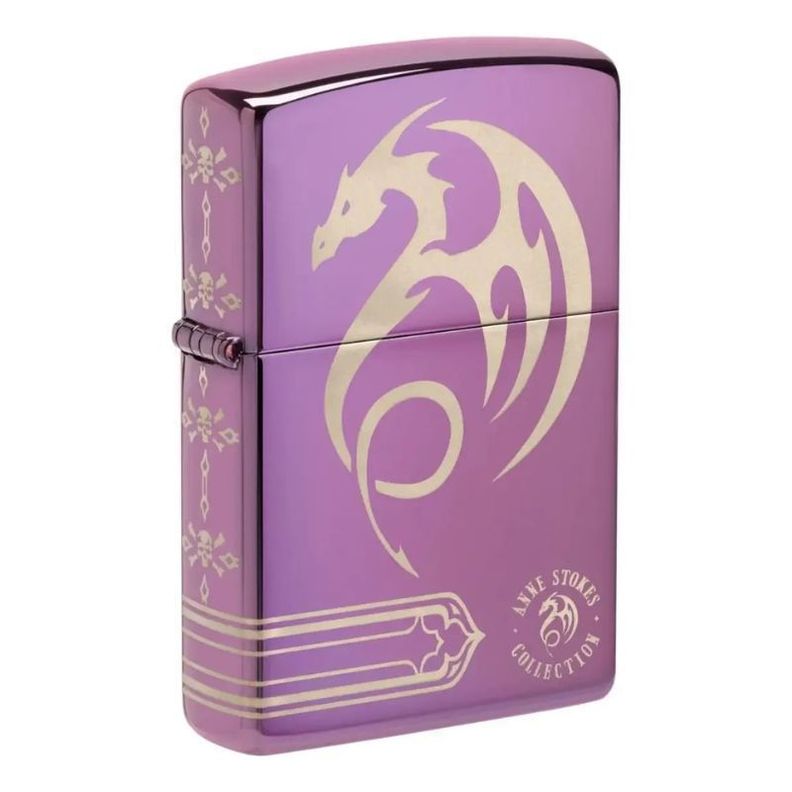 Encendedor Zippo Anne Stokes Dragon Design Morado Zp48574