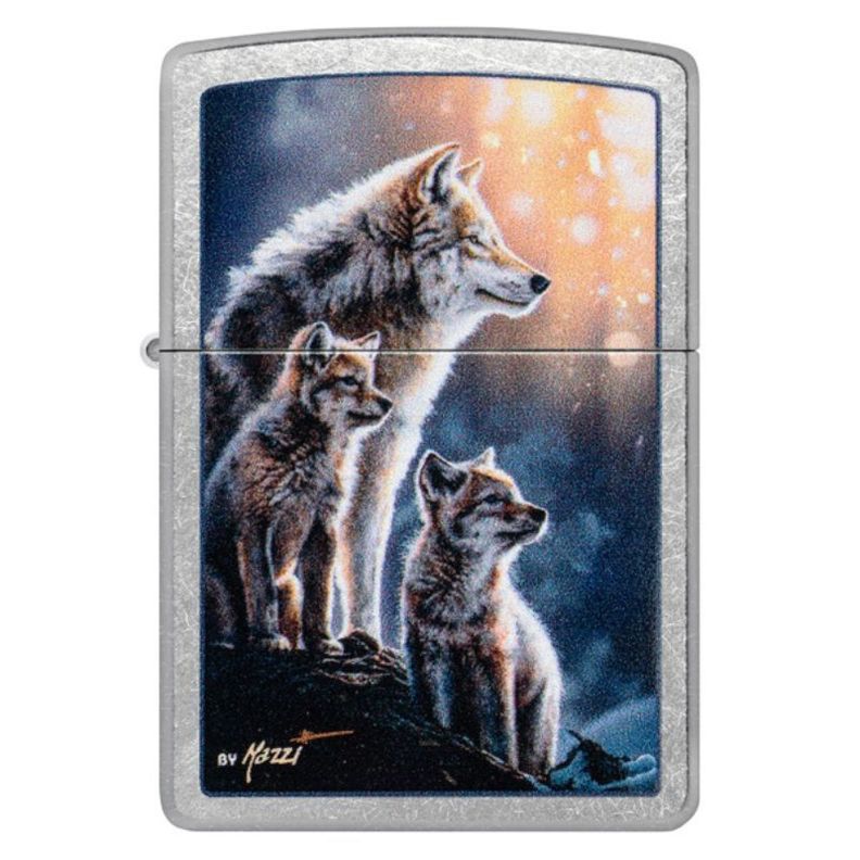 ENCENDEDOR ZIPPO Mazzi Wolf Pack Design ZP47106