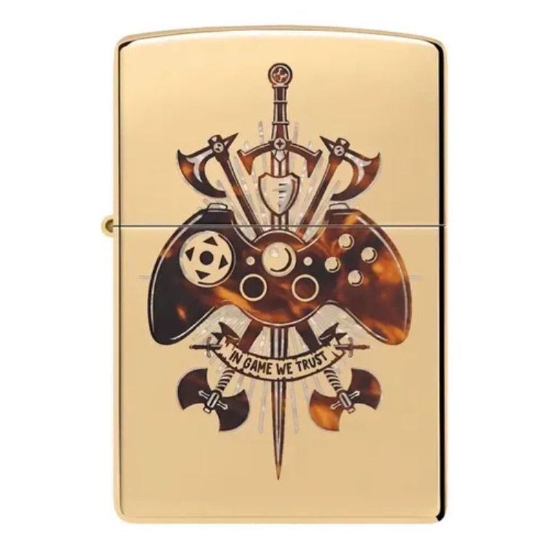 Encendedor Zippo Gamer Creed Design Dorado ZP46141