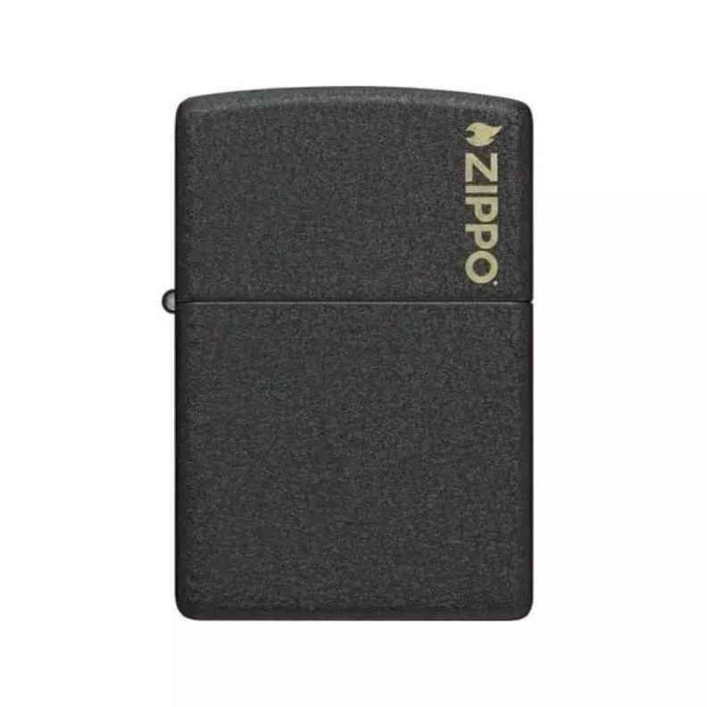 Encendedor Zippo Classic Black Crackle Logo ZP236ZL