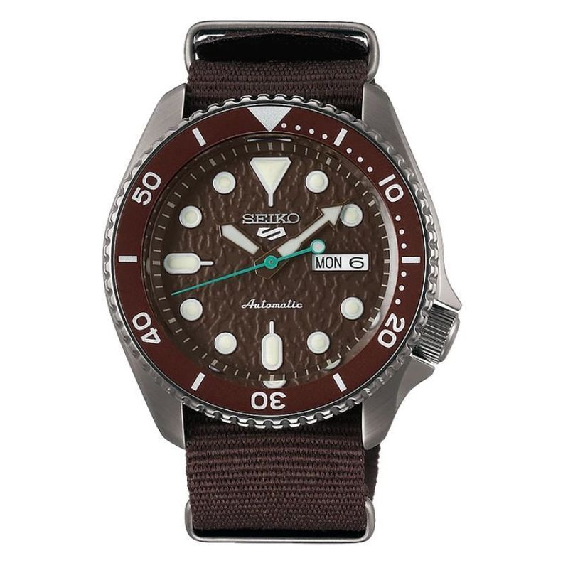 Reloj Seiko 5 Sport Automatico SRPD85K1 chocolate