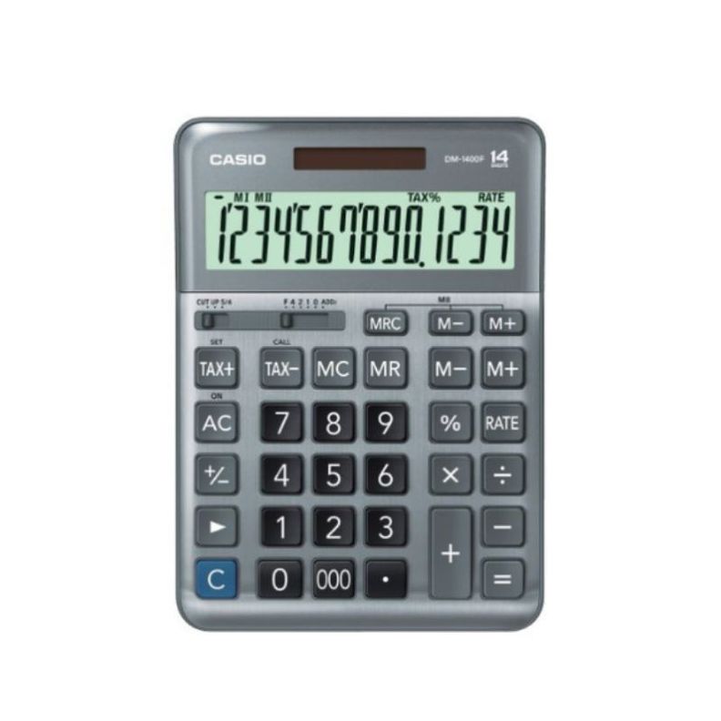 Calculadora De Escritorio Casio Dm-1400f Plateado