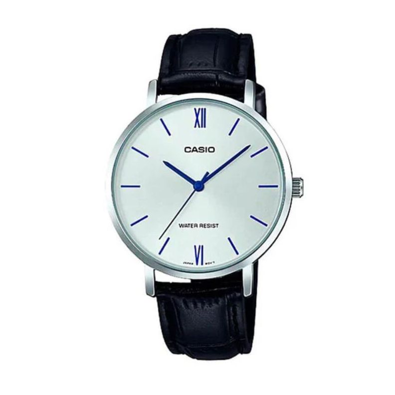 Reloj Casio Mujer Minimalista Cuero Negro LTP-VT01L-7B1