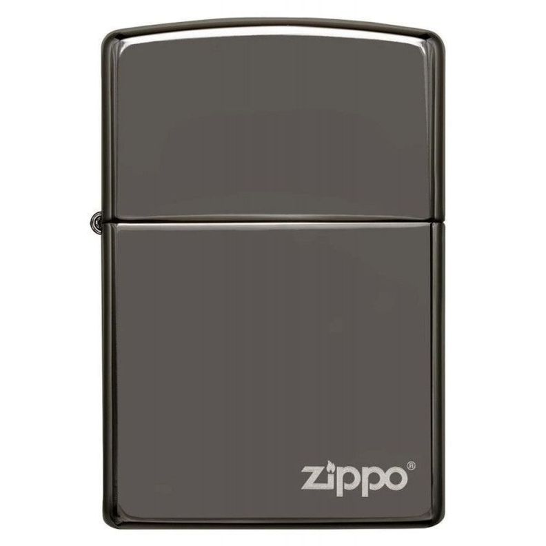 Encendedor Zippo Black Ice Logo Plateado Zp150zl