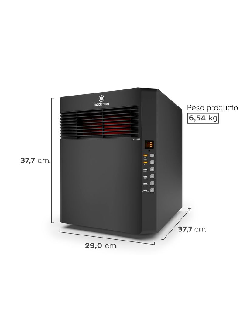 Estufa Eléctrica Mademsa Infrarroja 1500W Digital Eco INF10-1