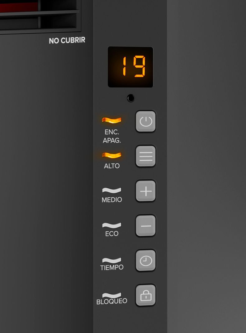 Estufa Eléctrica Mademsa Infrarroja 1500W Digital Eco INF10-5