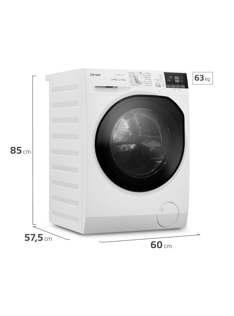 Lavadora Secadora Fensa 8Kg Carga Frontal Vapour Care 8WD-1