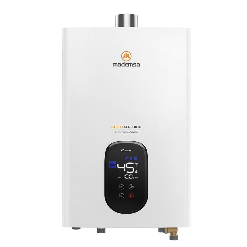 Calefont Gas Licuado 10 Litros Tiro Forzado Sensor 10 Eco-0