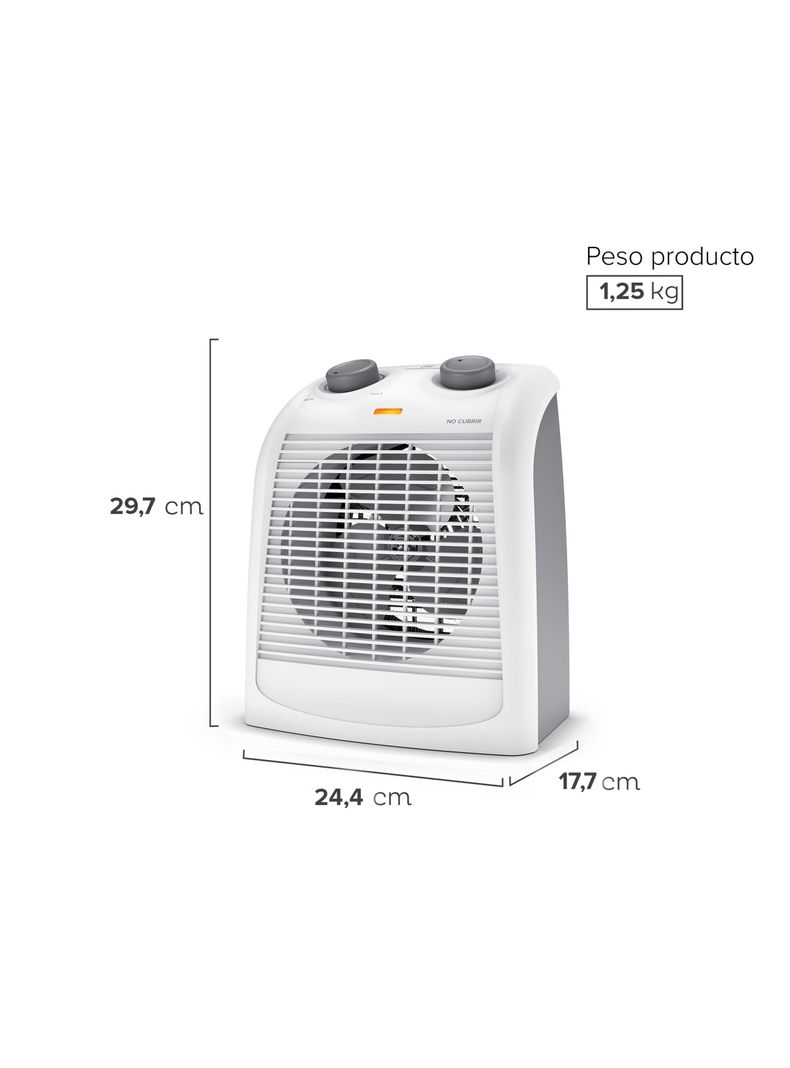 Termoventilador Mademsa 2000W Velocidades Termostato TV1000-1