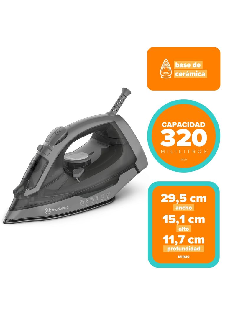 Plancha a Vapor Mademsa con Sistema Antisarro MIR30-2