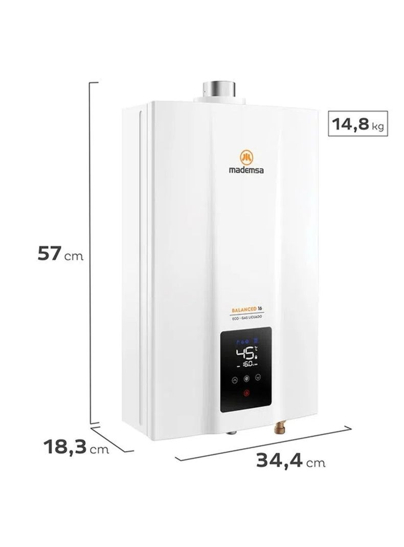 Calefont Gas Licuado 16 Litros Tiro Balanceado Balanced 16-1