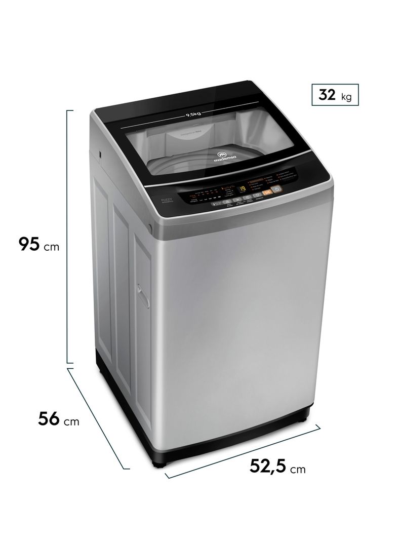 Lavadora Automática 9,5Kg Fuzzy Automático 9,5 SZG Gris-1