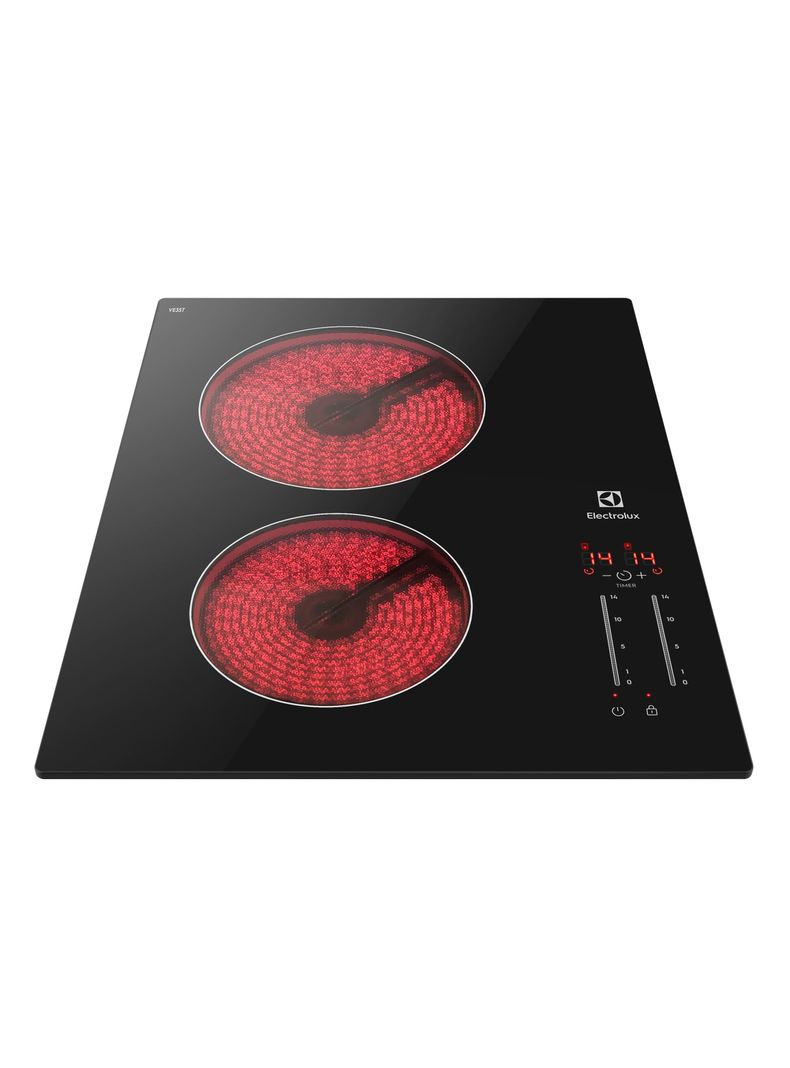 Encimera Eléctrica 2 Platos Vitrocerámica Panel Touch VE3ST-0
