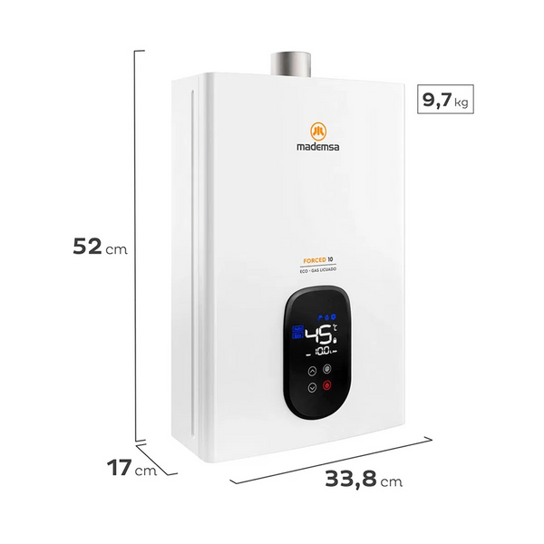 Calefont Gas Licuado 10 Litros Tiro Forzado Forced 10 Eco-1