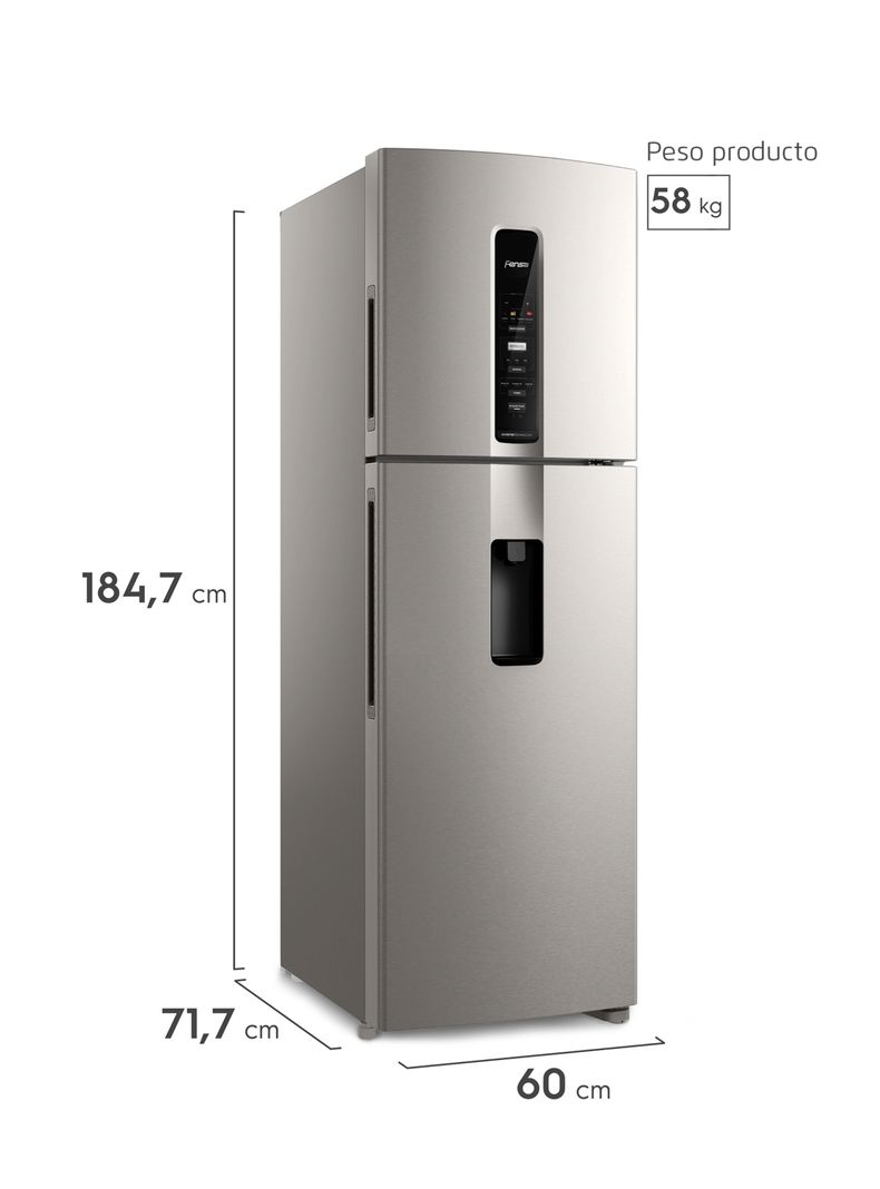 Refrigerador Fensa 409L No Frost Top Freezer Inverter IW45S-1