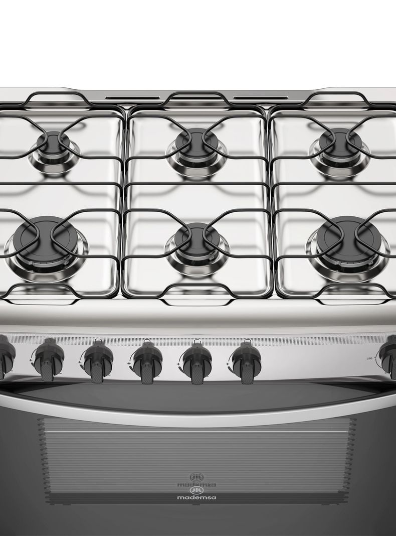 Cocina a Gas 6 Platos Mademsa Parrillas de Alambrón M 810 T-6