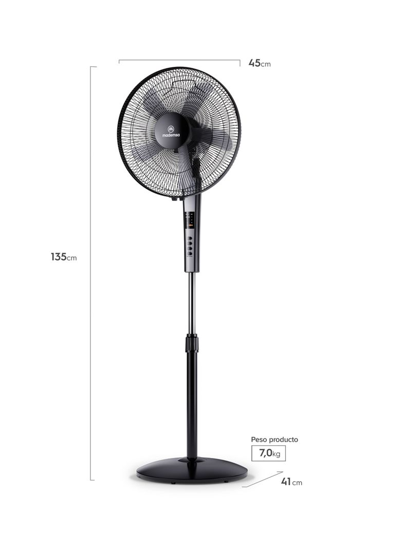 Ventilador 2 en 1 Mademsa Pedestal y Sobremesa SFM21-1