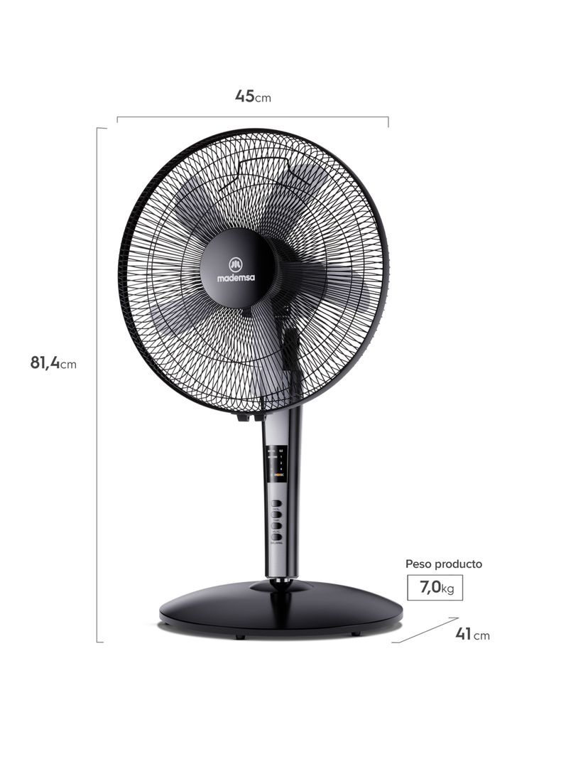 Ventilador 2 en 1 Mademsa Pedestal y Sobremesa SFM21-2