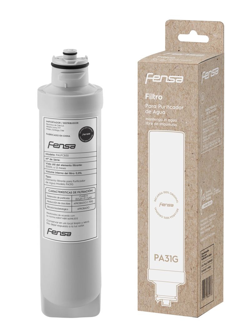 Repuesto Filtro de Agua Fensa Acqua Clean Purificador Agua PA31G/PAUFCB30-3