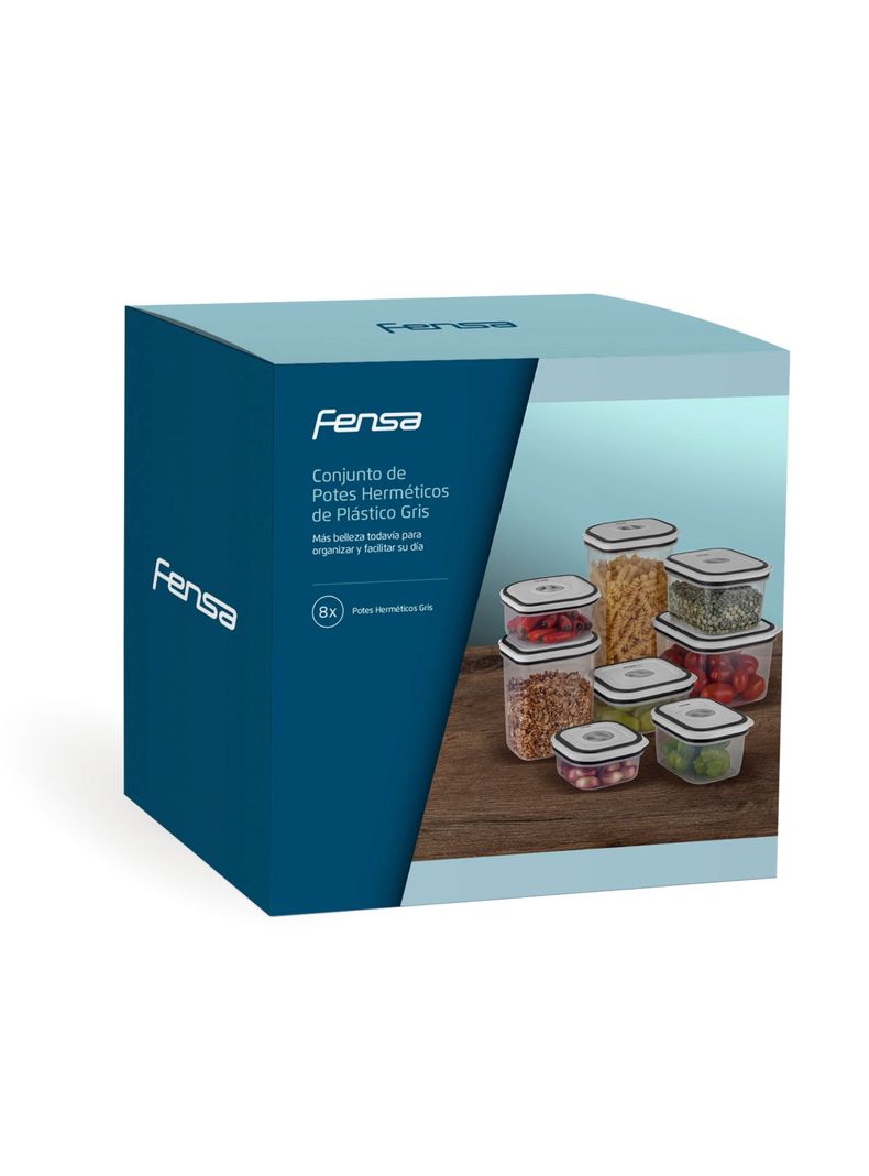 Set Contenedores de Plástico Herméticos Fensa 8 Unidades-7