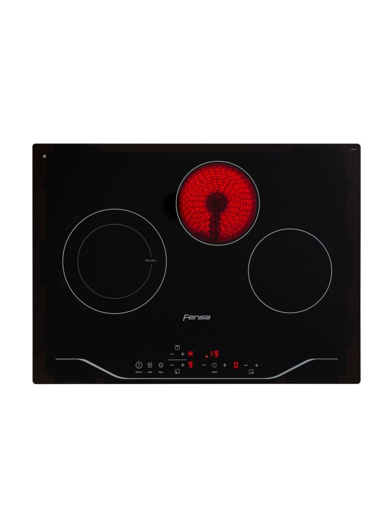 Encimera Eléctrica 3 Platos Fensa Vitrocerámica FEV 3T-4