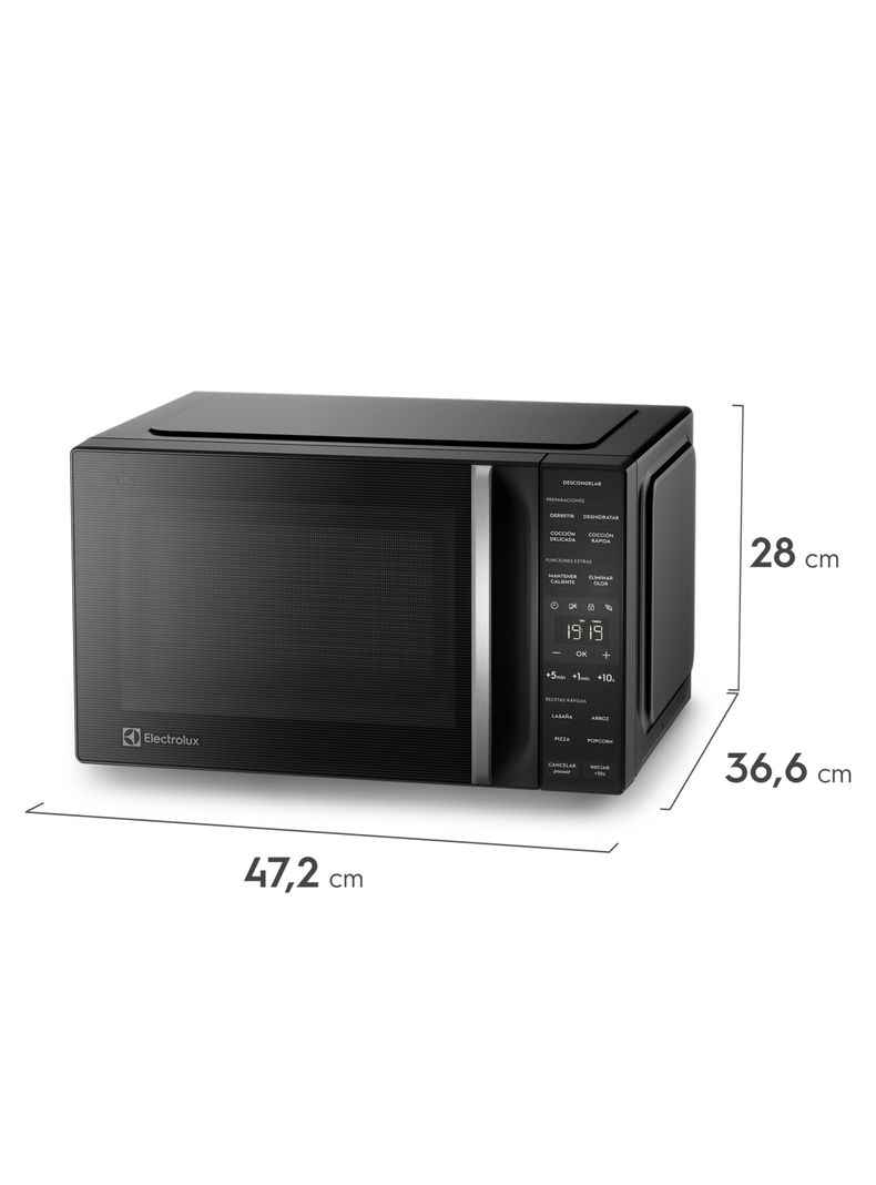 Microondas Electrolux 25 Litros Digital Descongelamiento Asistido ME25N Negro-1