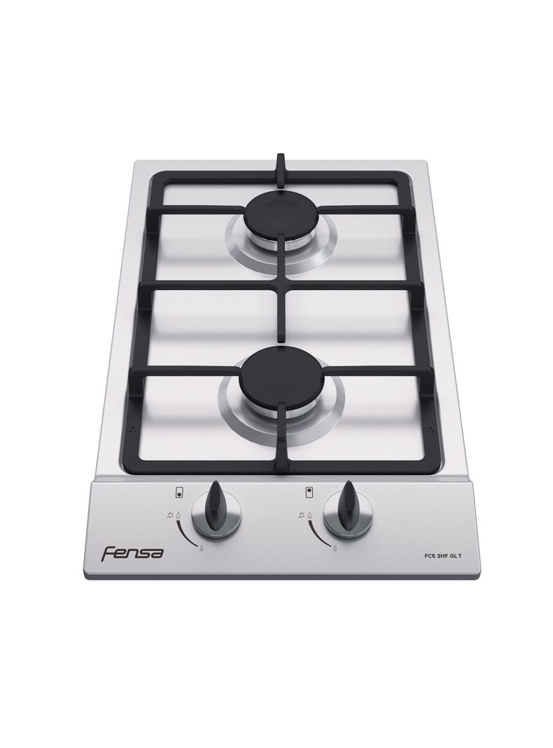 Encimera a Gas 2 Plastos Encendido Eléctrico FCE 2HF GL INOX-0