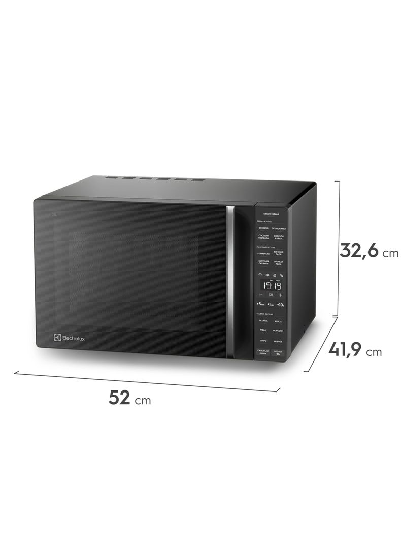 Microondas Electrolux 31 Litros Digital Descongelamiento Asistido ME31N Negro-1