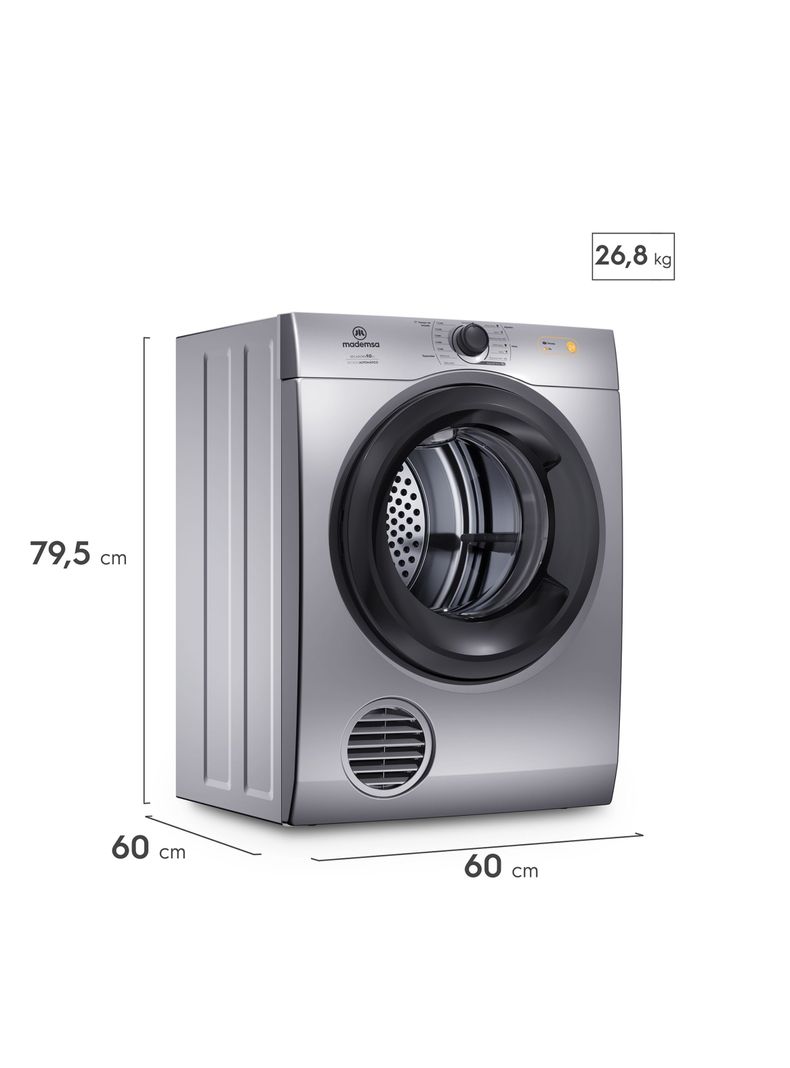 Secadora de Ropa Mademsa 9Kg Secado Automático 9D SZG Gris-1